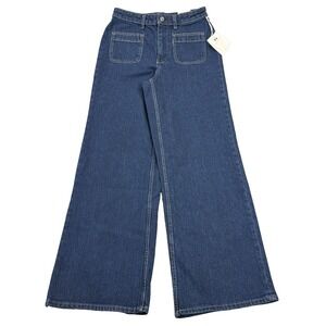 Free Assembly Women's Jeans Size 6 Patch Pocket Baggy Wide Leg Epic NWT